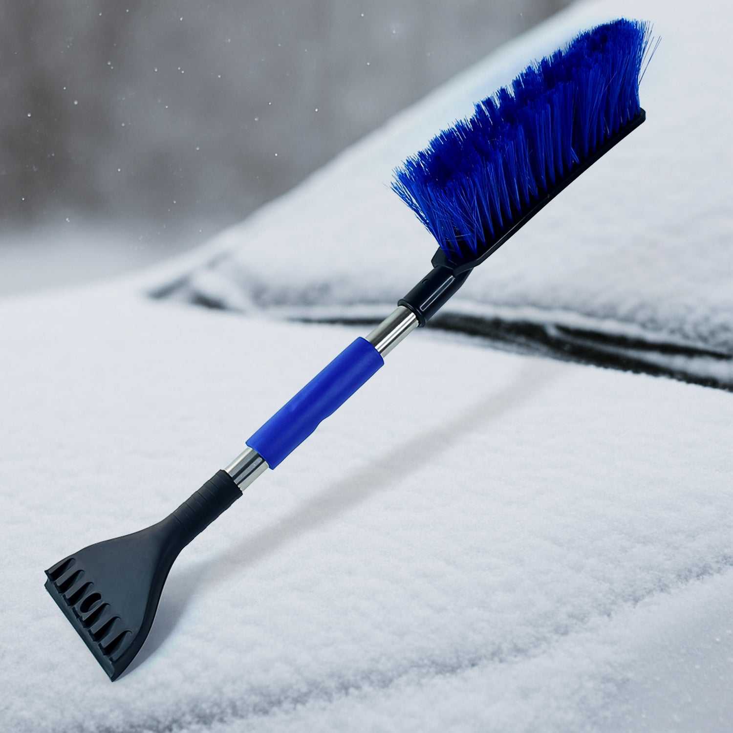 01_f21beca6-6d66-4e33-8cf0-020eb35637ca.jpg Ice Scraper Car Snow Brush 2 in 1 Comfortable Grip (1 Pc / 67 Cm Long) - Image 1
