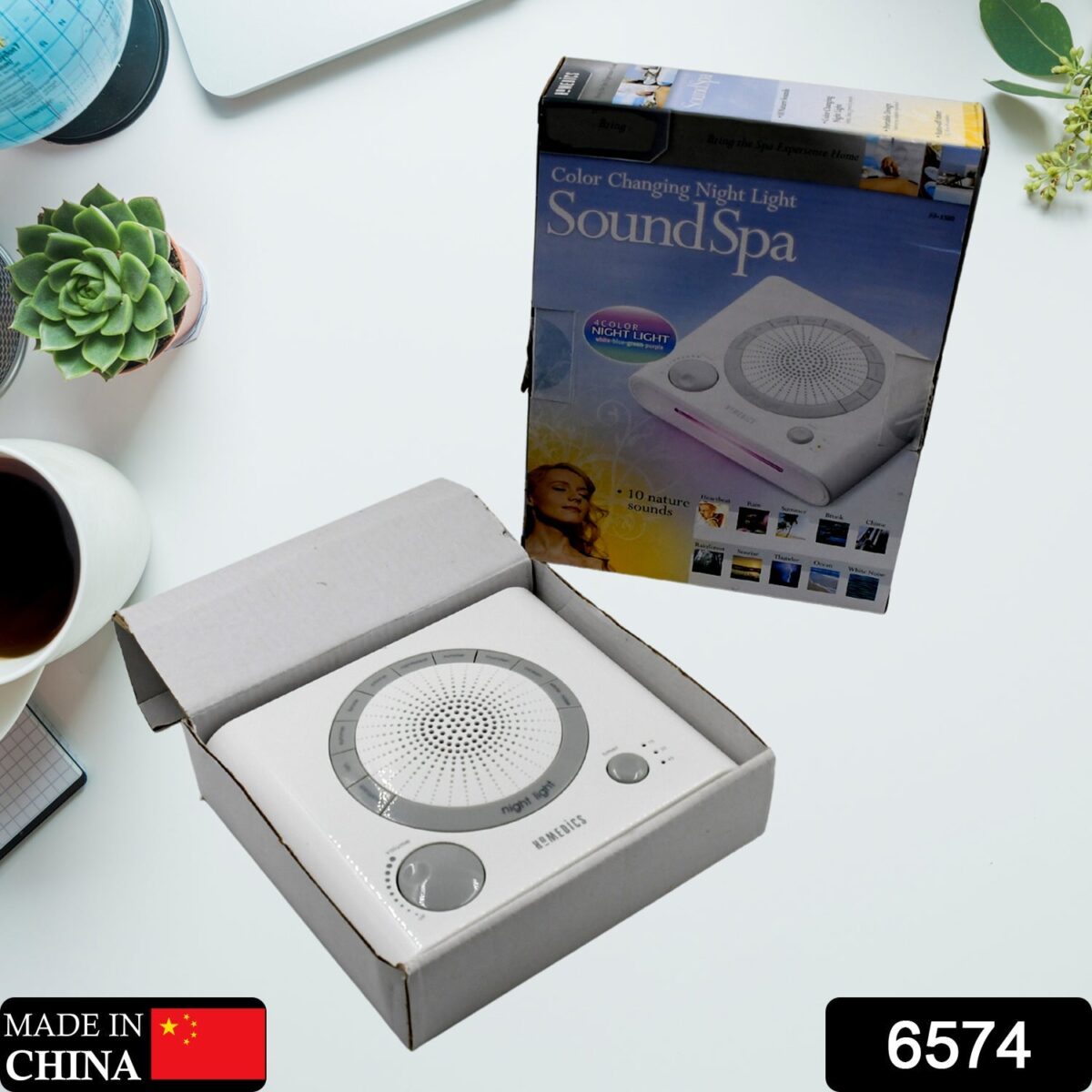 Sleep Therapy Sound Machine with 8 Soothing Sounds (Battery, Timer Option) - Image 3