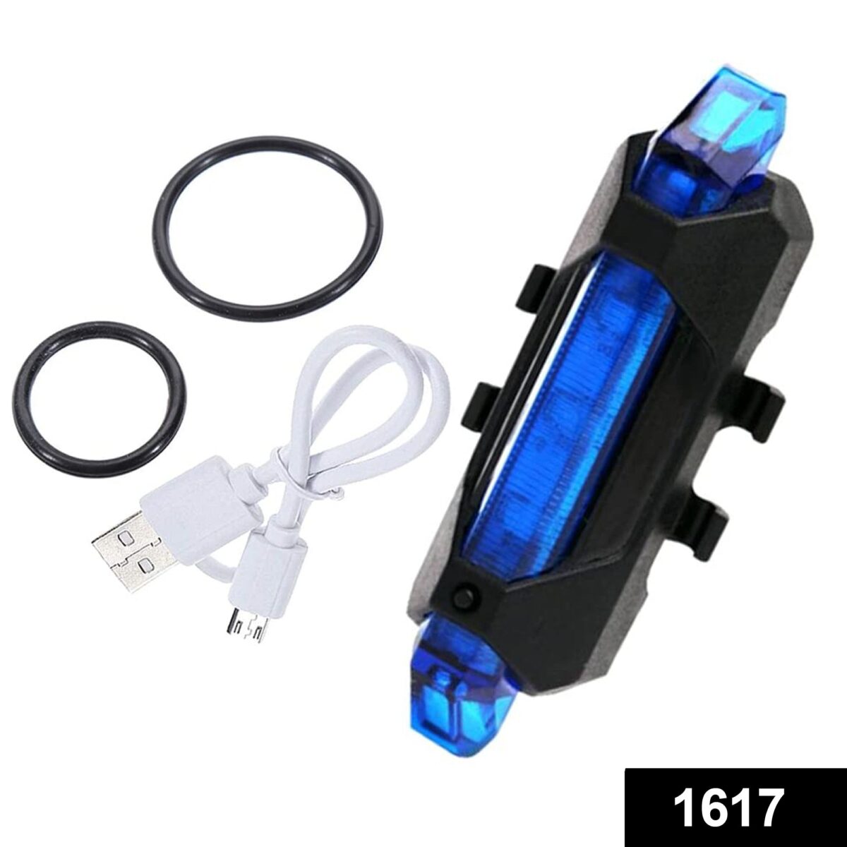 Rechargeable Bicycle Front Waterproof LED Light (Blue) - Image 2