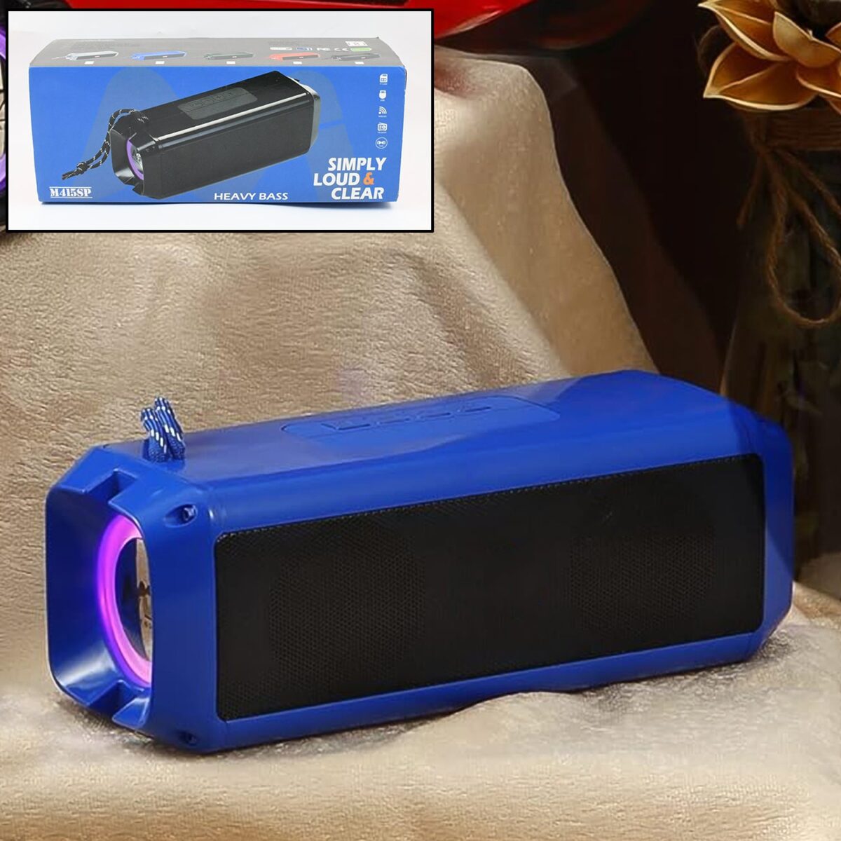 Portable Wireless Rechargeable Speaker Bluetooth Speaker (1 Pc) - Image 1