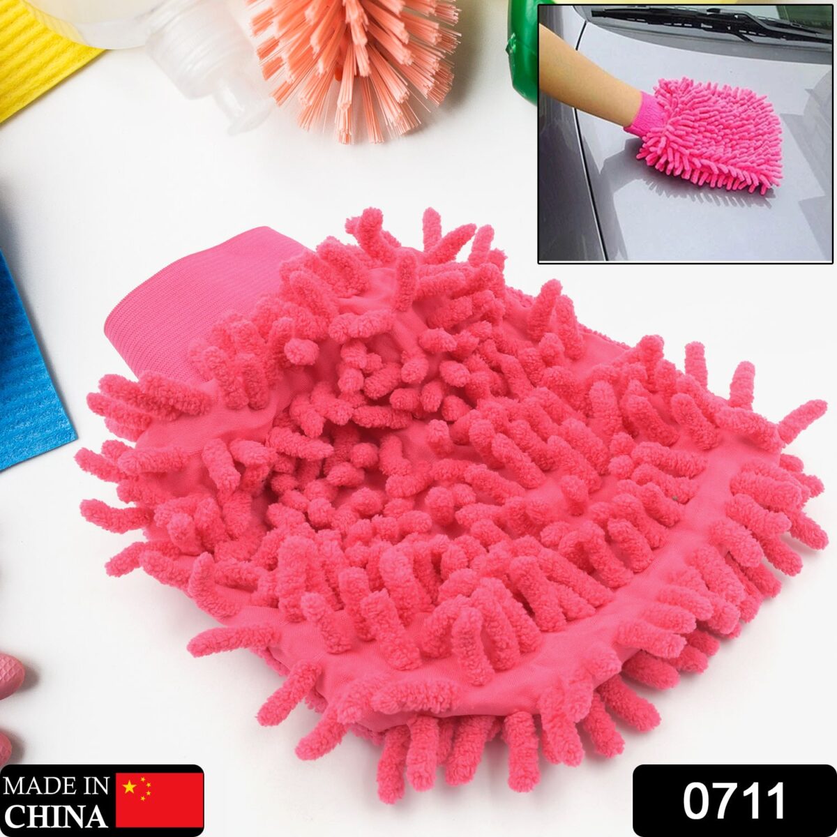 double sided microfiber hand glove duster (Mix Color) - Image 2