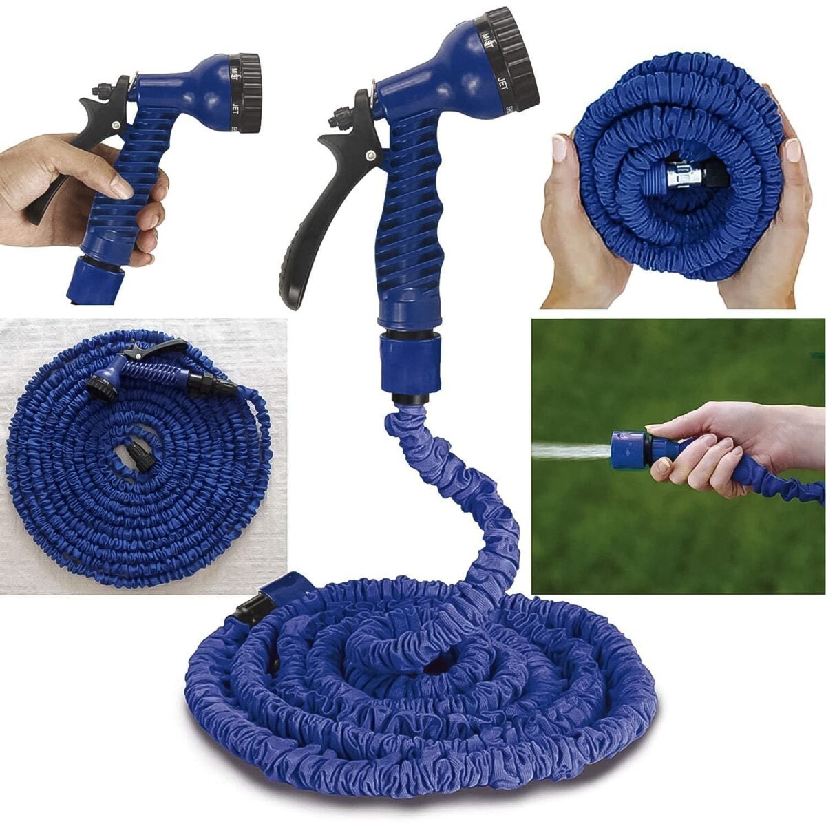 Expandable Magic Garden Hose with Spray Gun, Approx 4 Metre Pipe (1 Set / Mix Color) - Image 1