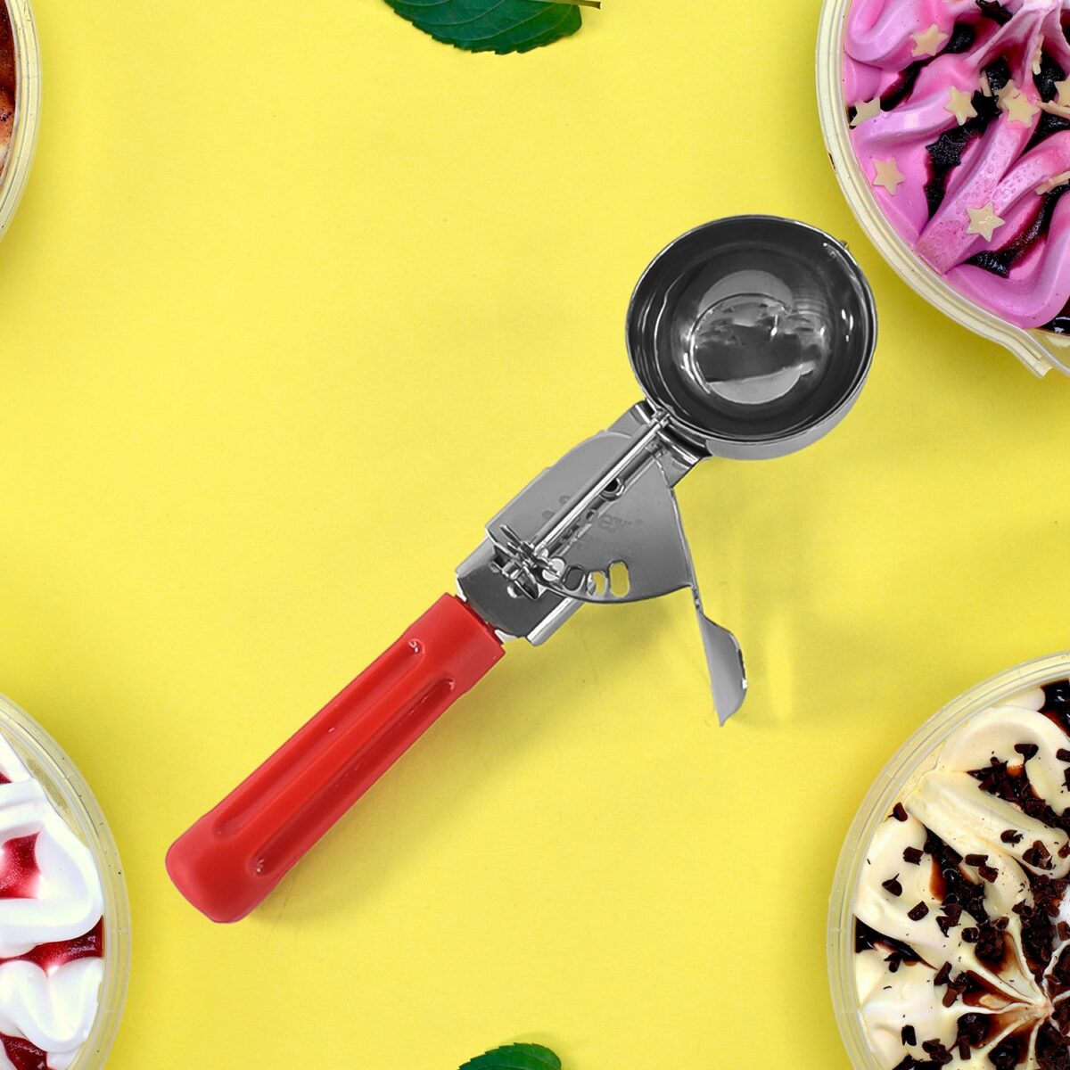 Apex Ice Cream Scoop Ã¢â‚¬â€œ 70 ML Stainless Steel Head with Ergonomic Handle (1 Pc) - Image 1
