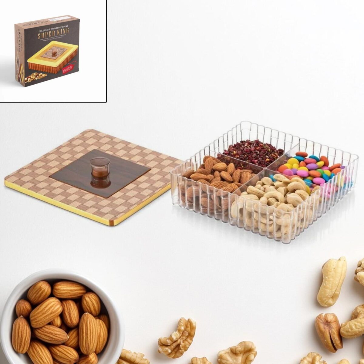 Plastic Super King Exclusive Mukhavasdani Dry Fruit boxes (1 Pc) - Image 4
