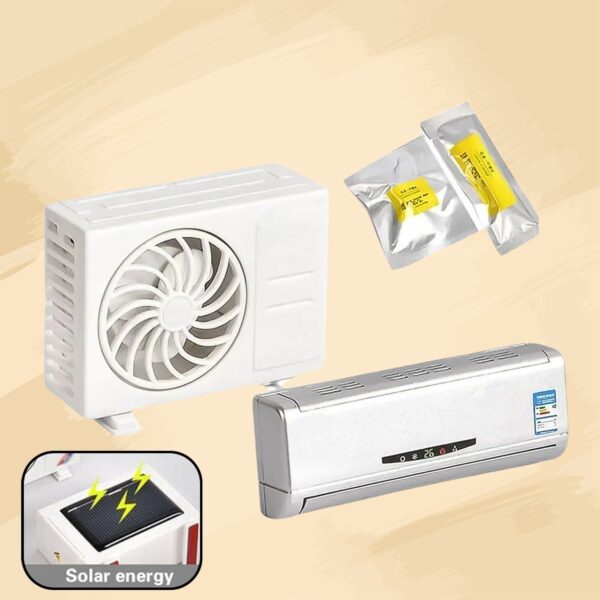 AC Design Solar-Powered Car Air Freshener: Built-in Perfume Diffuser for Dashboard and AC Vent