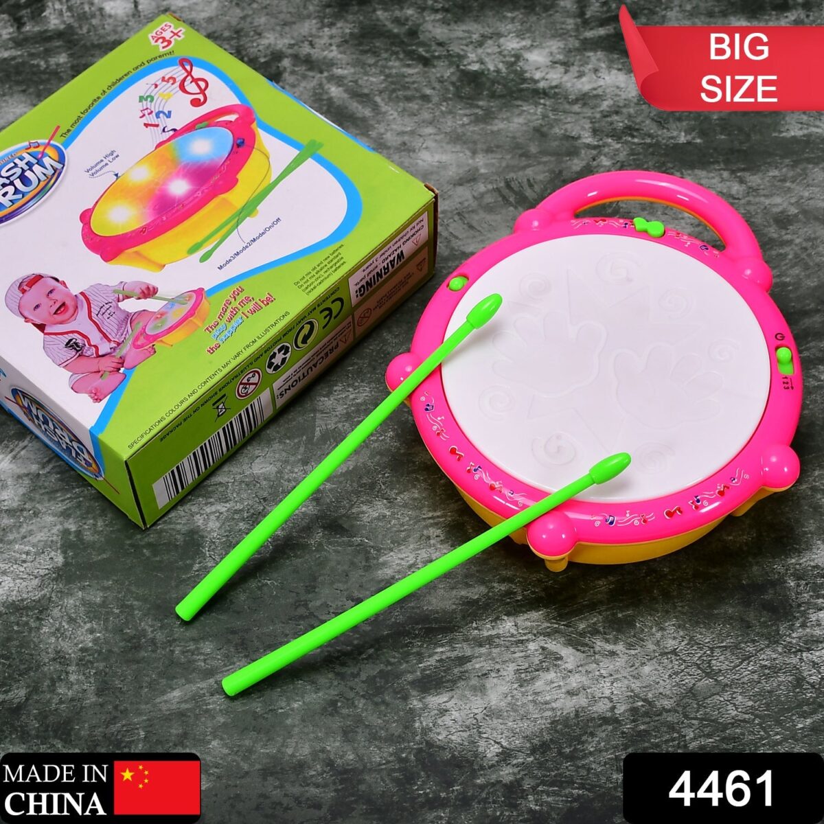 Flash Drum Toy Ã¢â‚¬â€œ Colorful Musical Drum with Light Effects, Best Gift for Kids - Image 2