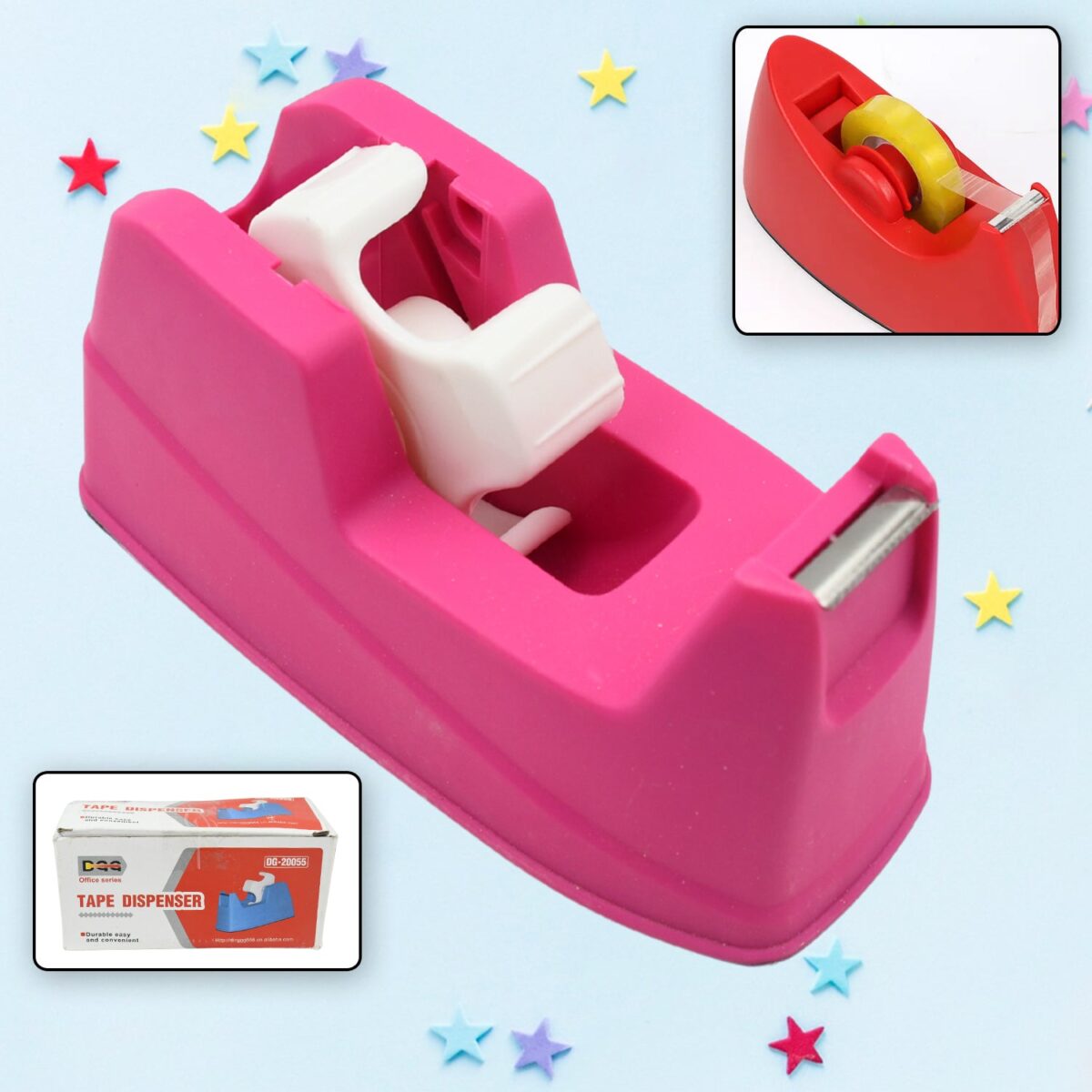Plastic Tape Dispenser Cutter for Home Office use, Tape Dispenser for Stationary, Tape Cutter Packaging Tape (1 pc / 631 Gm) - Image 1