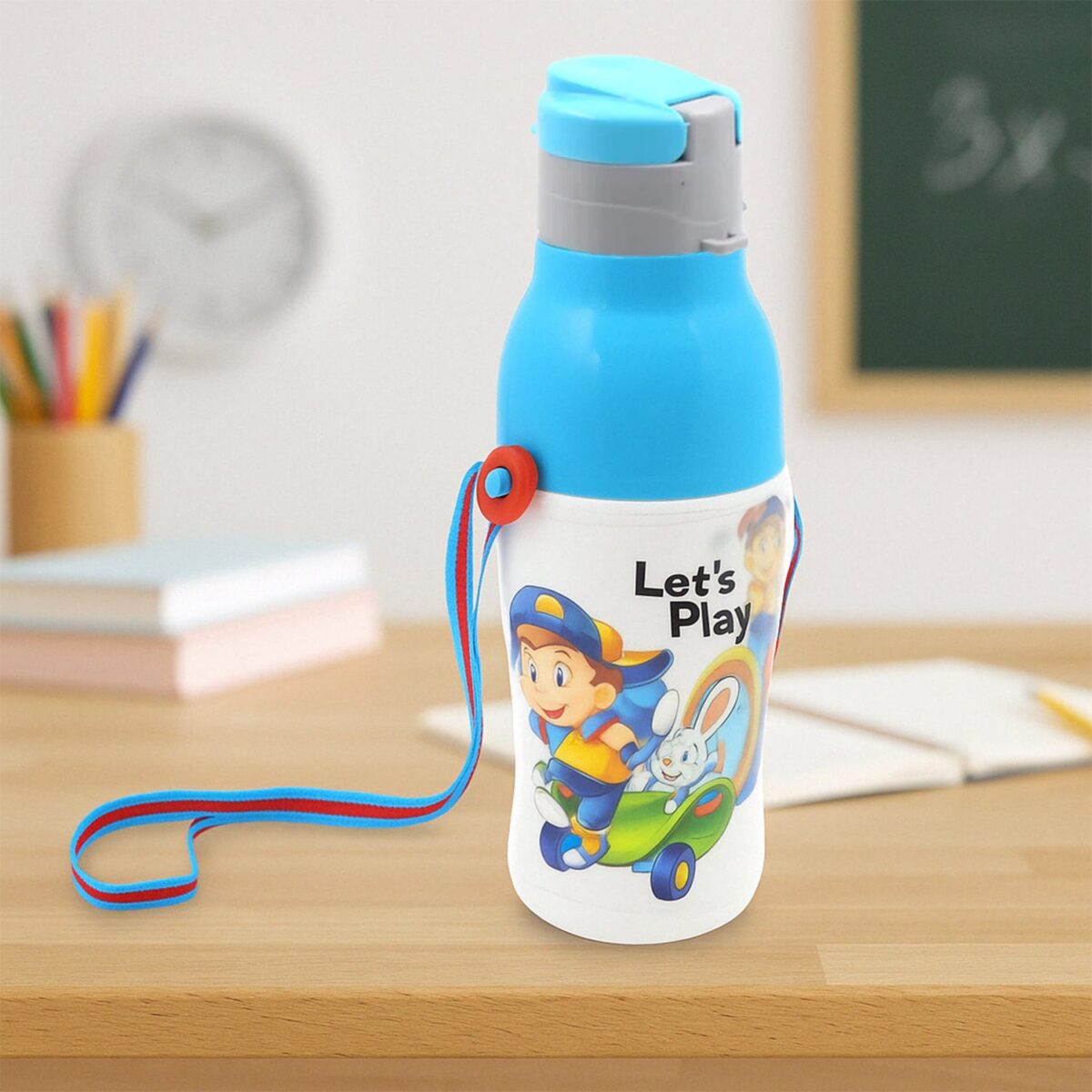 900ml Insulated Water Bottle with Dori & Straw: Leakproof, BPA-Free, Sports Bottle - Image 1