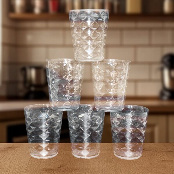 Apex Pyramid Ringo Plastic Glass â€“ 300ml Approx | Durable, Crystal-Clear Tumbler