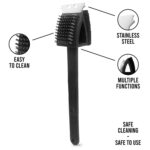 Silicone Toilet Brush with Slim Holder Flex Toilet Brush Anti-drip Set Toilet Bowl Cleaner Brush, - Image 4