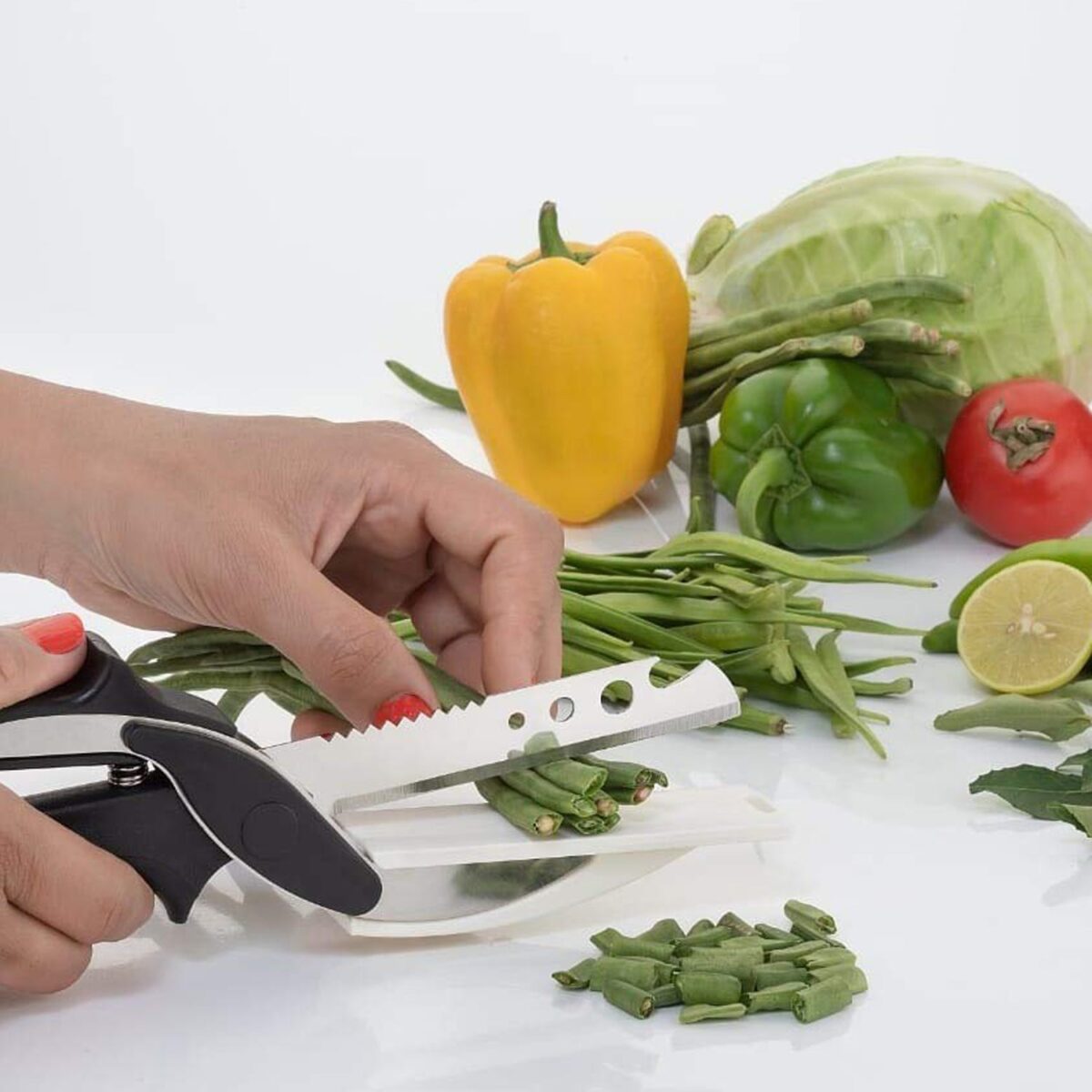 Stainless Steel 4 in 1 Clever Cutter, Black - Image 3