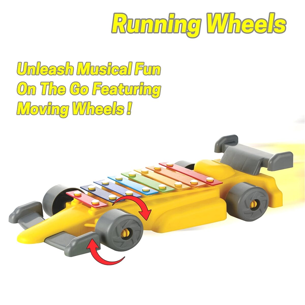 Musical Car Piano Xylophone Toy, Plastic Car Xylophone (1 Set) - Image 5