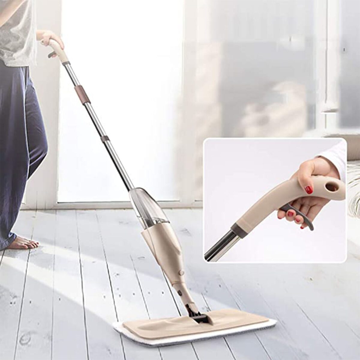 Floor Cleaning Spray Mop with Removable Washable Cleaning Pad - Image 1
