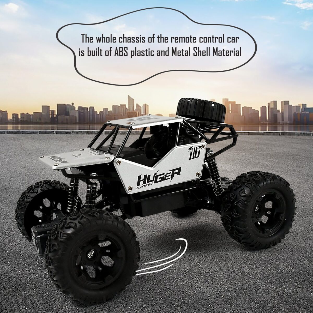 Rock Crawler Monster RC Truck All Terrain Stunt Racing Car Rechargeable Indoor Outdoor Toy Car - Image 3