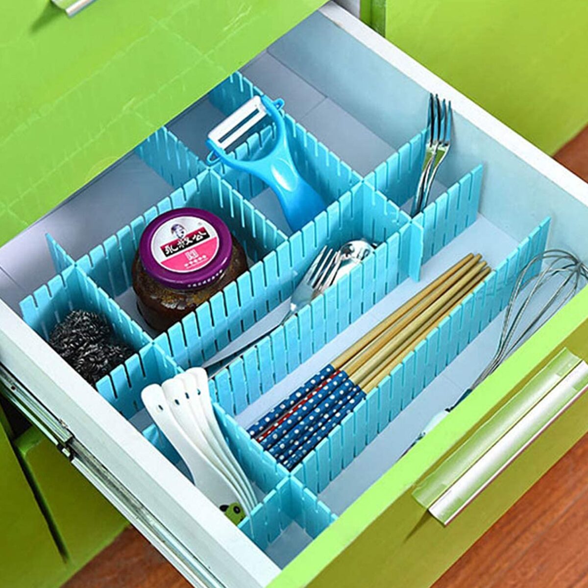 Adjustable Drawer Dividers (4 Pc Set): Organize Cabinets & Closets - Image 4
