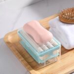 2-in-1 Portable Soap Dish & Dispenser â€“ Multifunctional Soap Holder with Roller & Drain Holes for Bathroom, Kitchen, Home Use (1 Pc) - Image 4