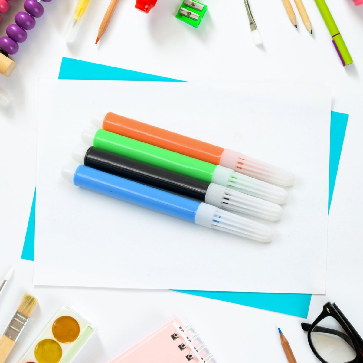 4-Piece Waterproof Marker Pen Art Set for DIY Crafts, Kids & Artists - Image 4