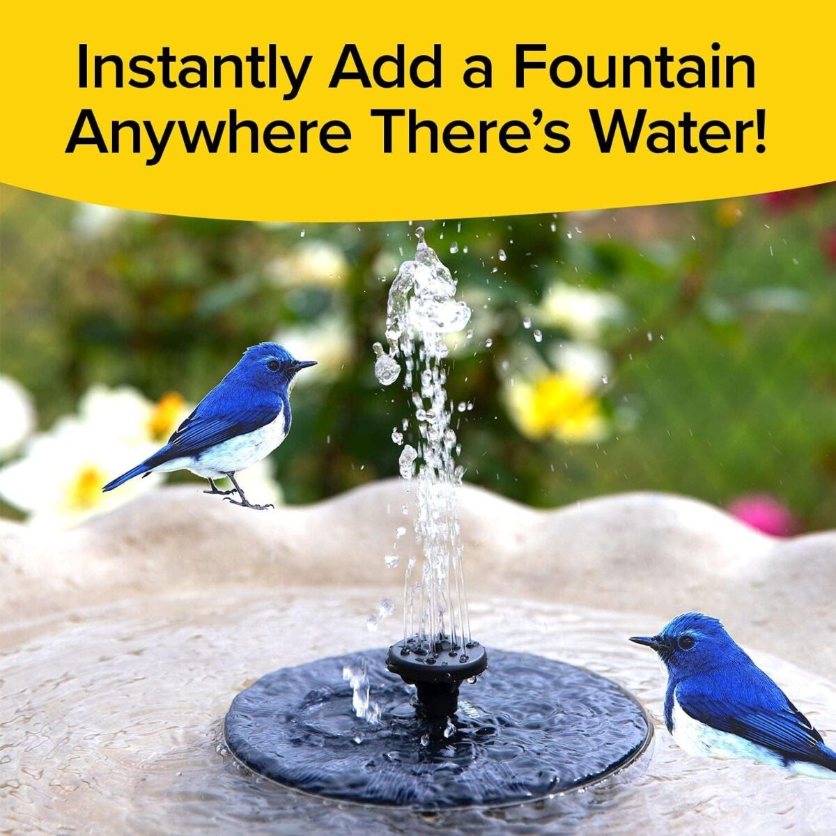 Fast Fountain by Pocket Hose - Solar-Powered - Instantly Adds a Water Feature Virtually Anywhere - 5 Spray Modes - No Installation or Batteries Required - Great for Bird Baths, Pools, Pond & More (1 Pc) - Image 7