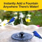 Fast Fountain by Pocket Hose - Solar-Powered - Instantly Adds a Water Feature Virtually Anywhere - 5 Spray Modes - No Installation or Batteries Required - Great for Bird Baths, Pools, Pond & More (1 Pc) - Image 7