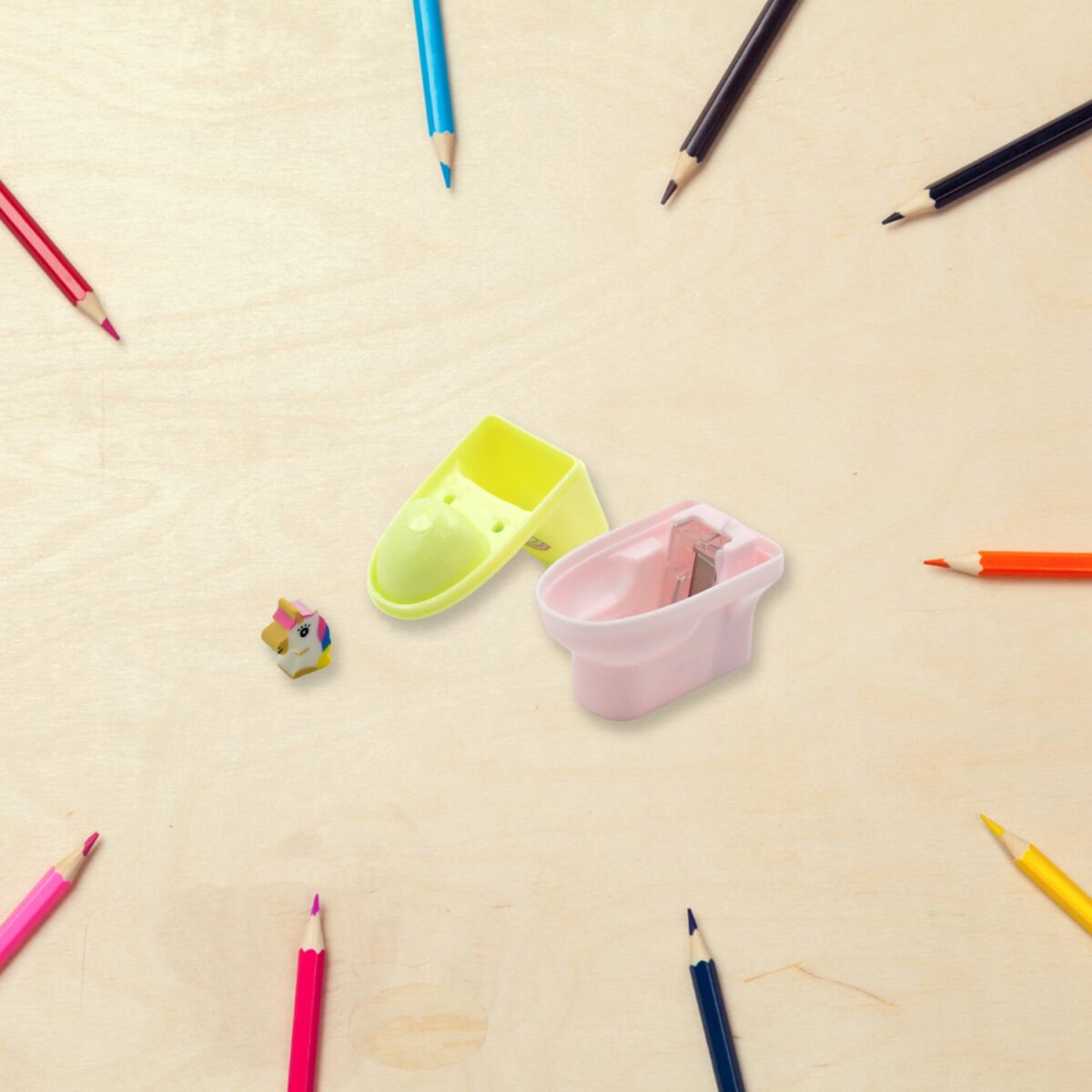 Fun & Functional! Toilet Sharpener with Eraser (2 Pc Set) - Image 6