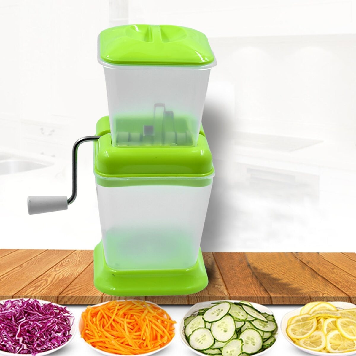 Small Onion Chopper & Vegetable Chopper Quick Cutter with Rotating Blade - Image 3