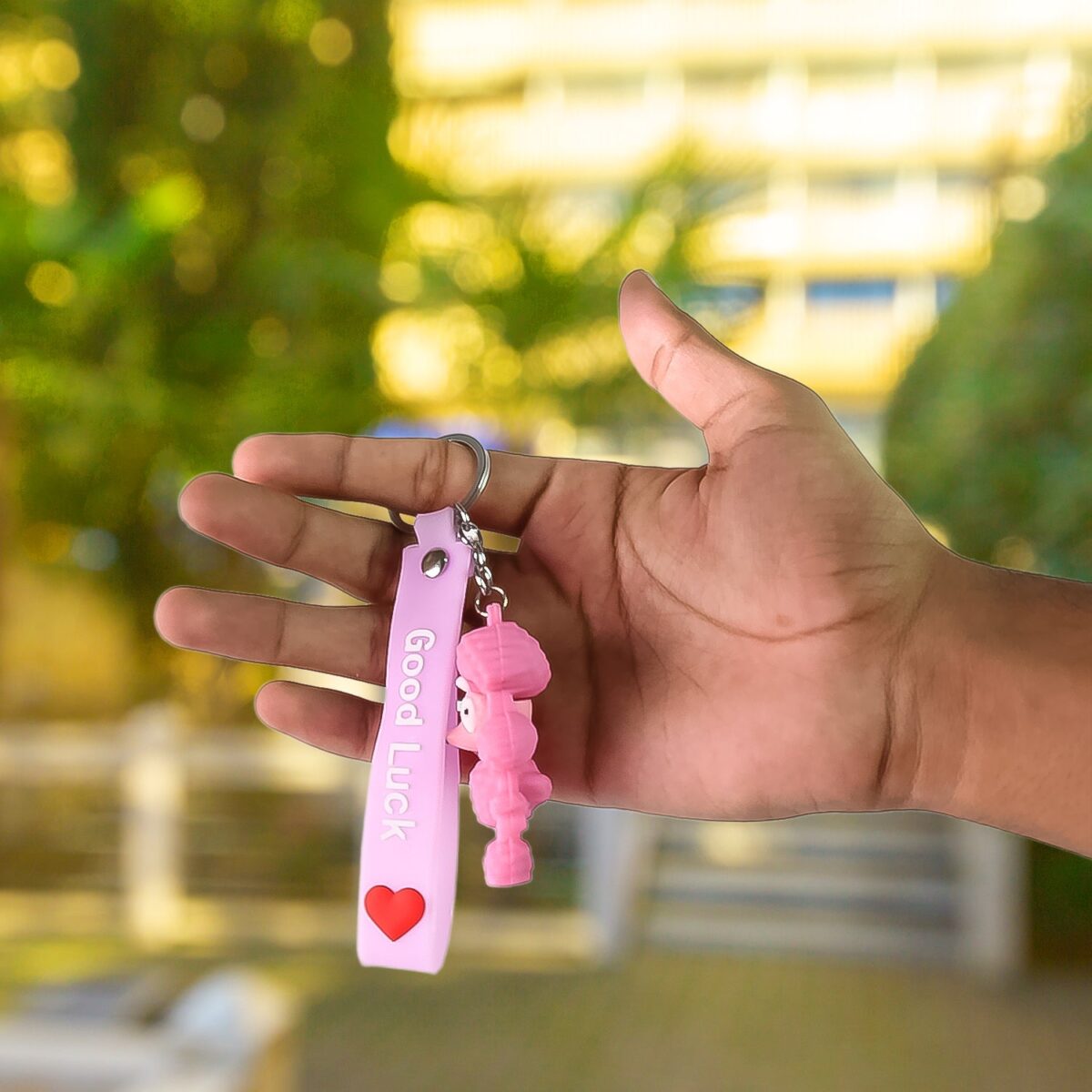 Cute Cartoon Silicone 3D Key Chain with Metal Hook & Strap (Pack of 1) - Image 6