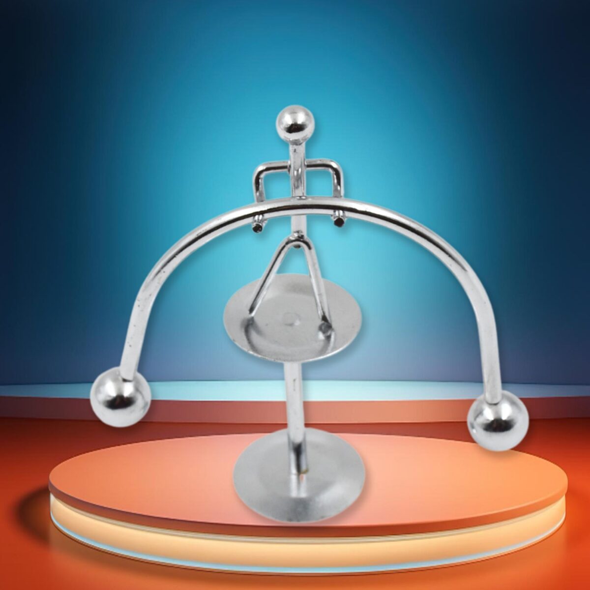 Mini Steel Balance Toy (1 Pc): Desk Decor, Perpetual Motion, Physics Toy - Image 3