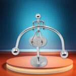Mini Steel Balance Toy (1 Pc): Desk Decor, Perpetual Motion, Physics Toy - Image 3