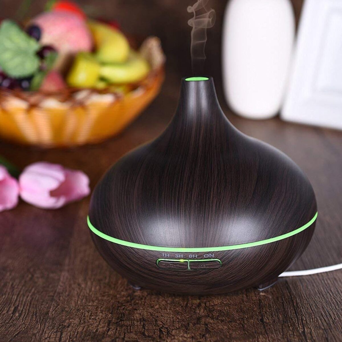 Aromatherapy Humidifier with 7 Colourful LED Light Change (500 ML Capacity / With Remote) - Image 1