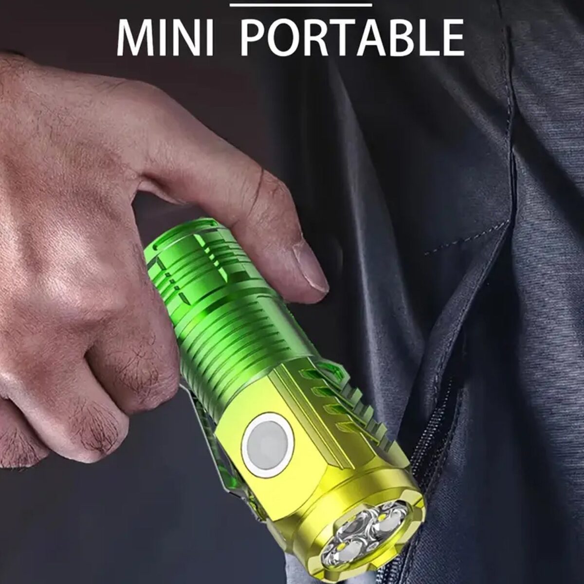 USB Chargeable Mini 3 LED Flashlight / Torch Light (1 Pc) - Image 7