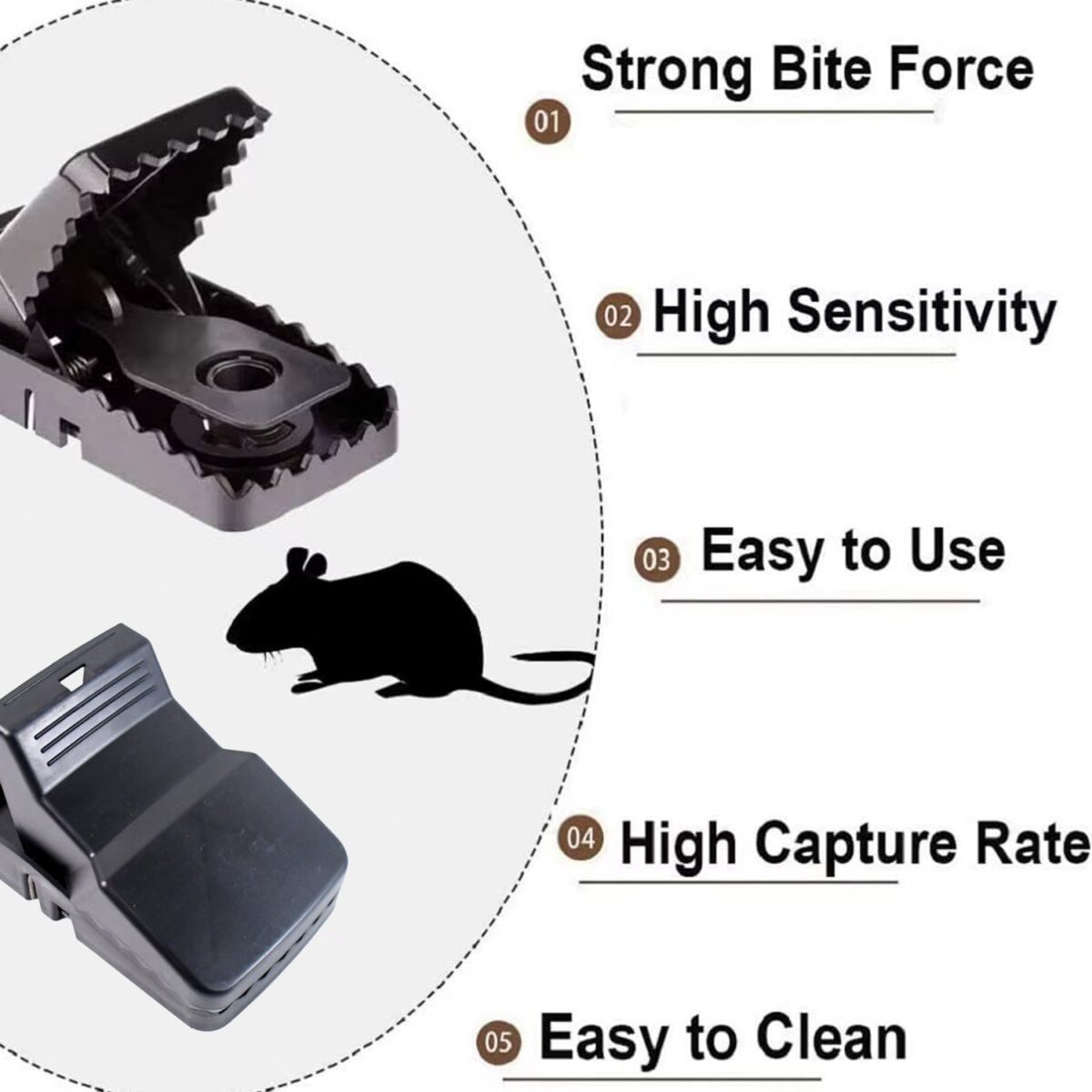 Big Mouse trap with extremely highly sensitive trigger mechanism (1 Pc) - Image 3