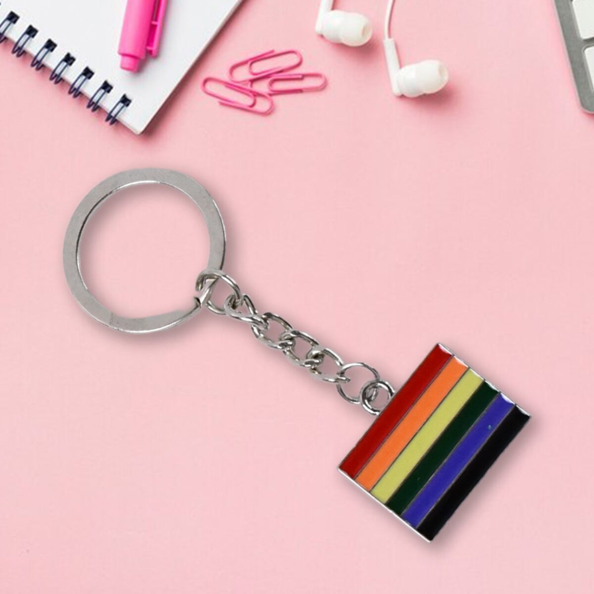 Rainbow Design Metal Keyring Key Chain (1 Pc Mix Design) - Image 4