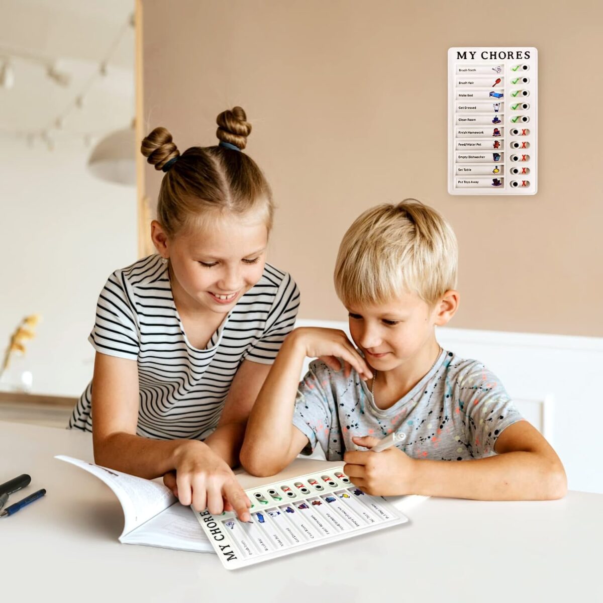 Portable My Chores Home Note Board Management Planning Memo Boards Reminding Time. (Size :- 20x12Cm) - Image 4