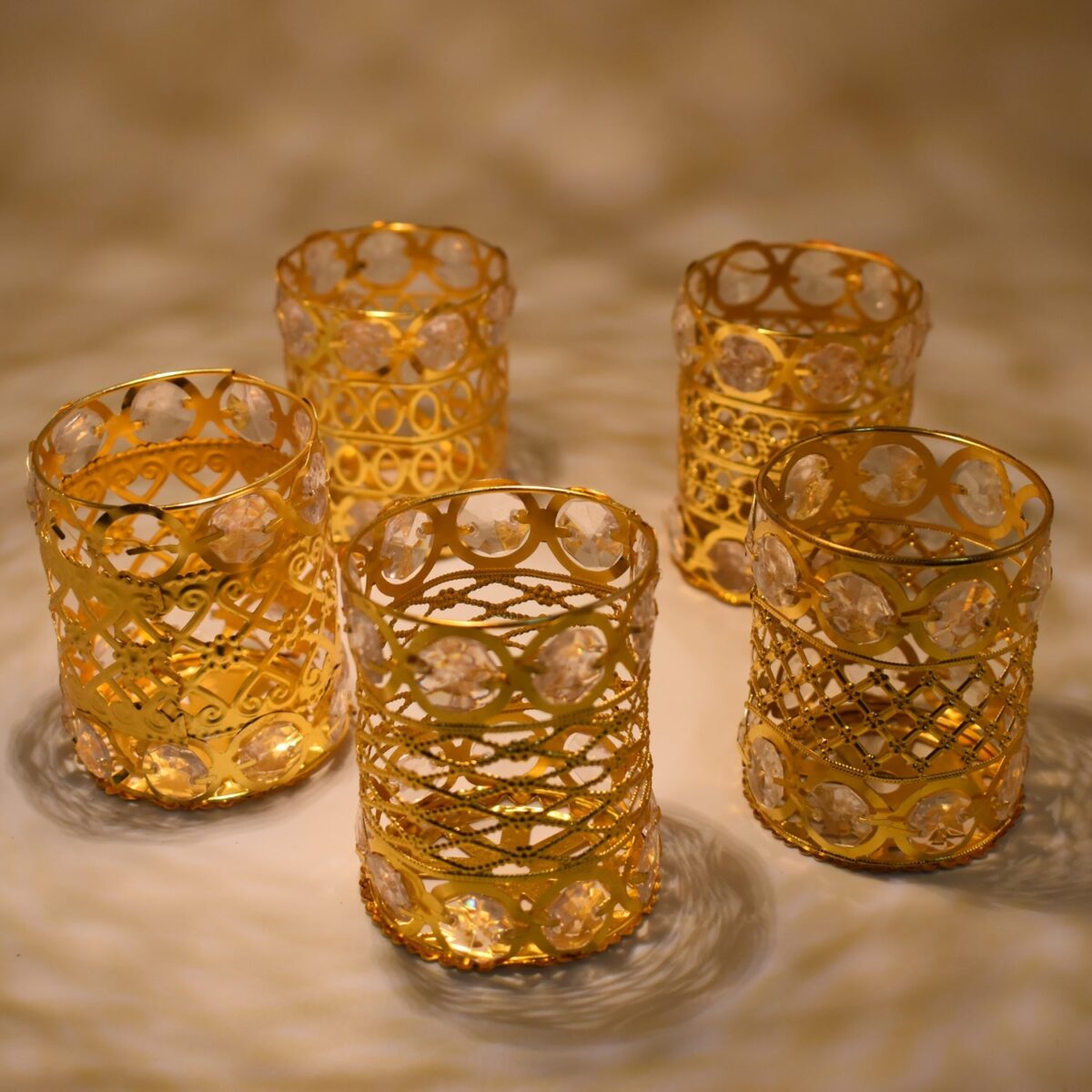 Large Dimond Layer Golden Jhoomer For Home Decoration - Image 3