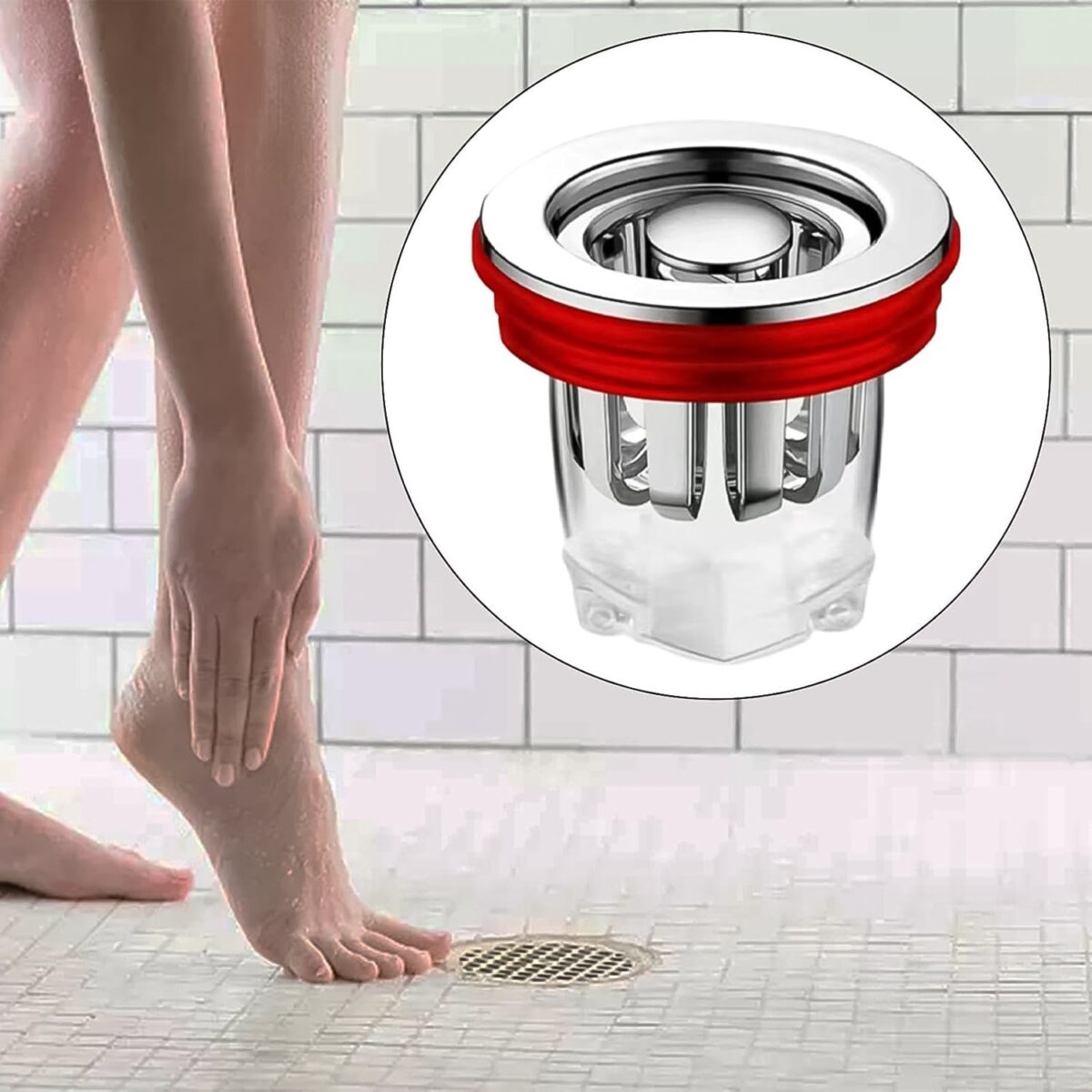 Plastic Odour Proof Floor Drain Sink Drain for Toilet Bathroom Kitchen (1 Pc) - Image 4