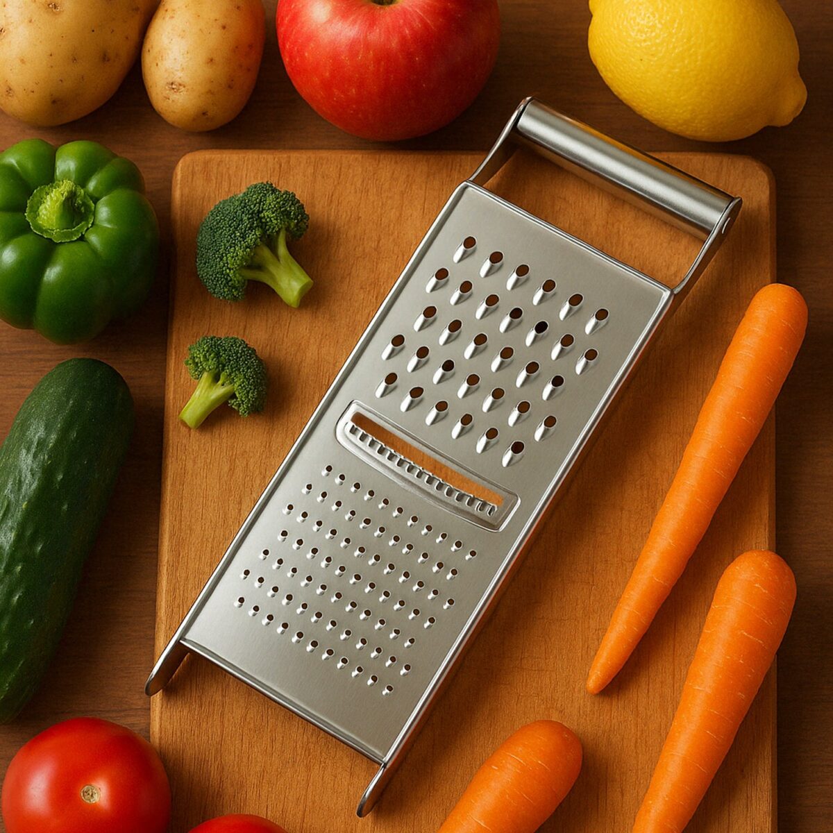 Apex Stainless Steel Grater & Slicer (3 in 1) - Image 1