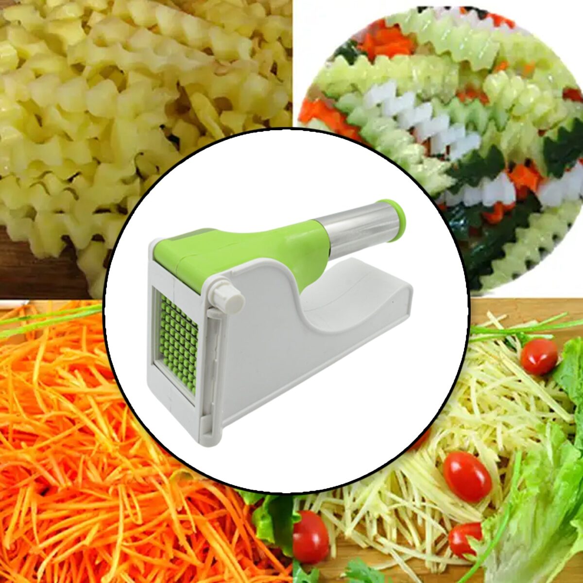 Virgin Plastic French Fry Chipser, Potato Chipser / Potato Slicer with Container - Image 6