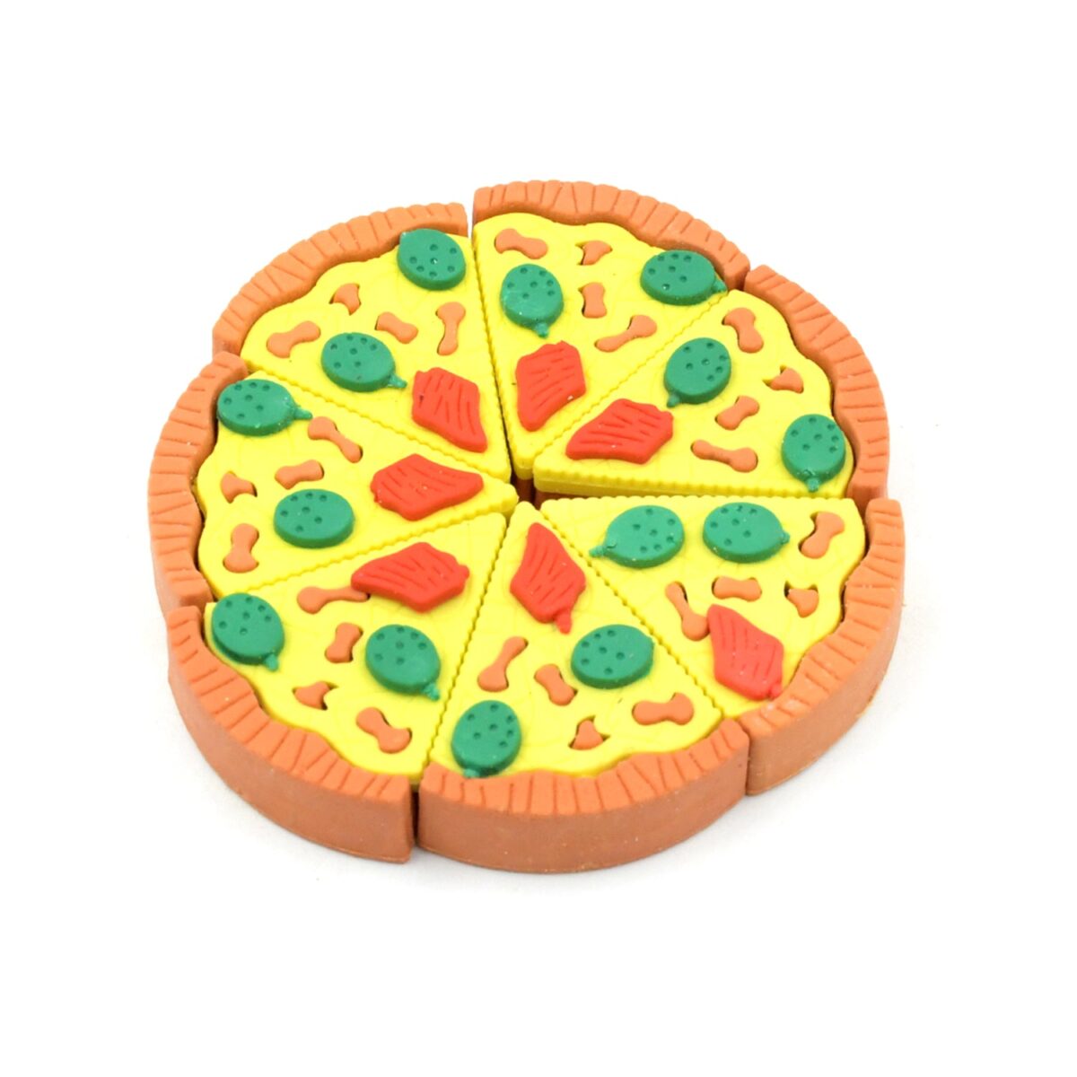 3D Pizza Slices Eraser Set Ã¢â‚¬â€œ Fancy & Colorful Stationery for Kids & Gifts (7 slice) - Image 4