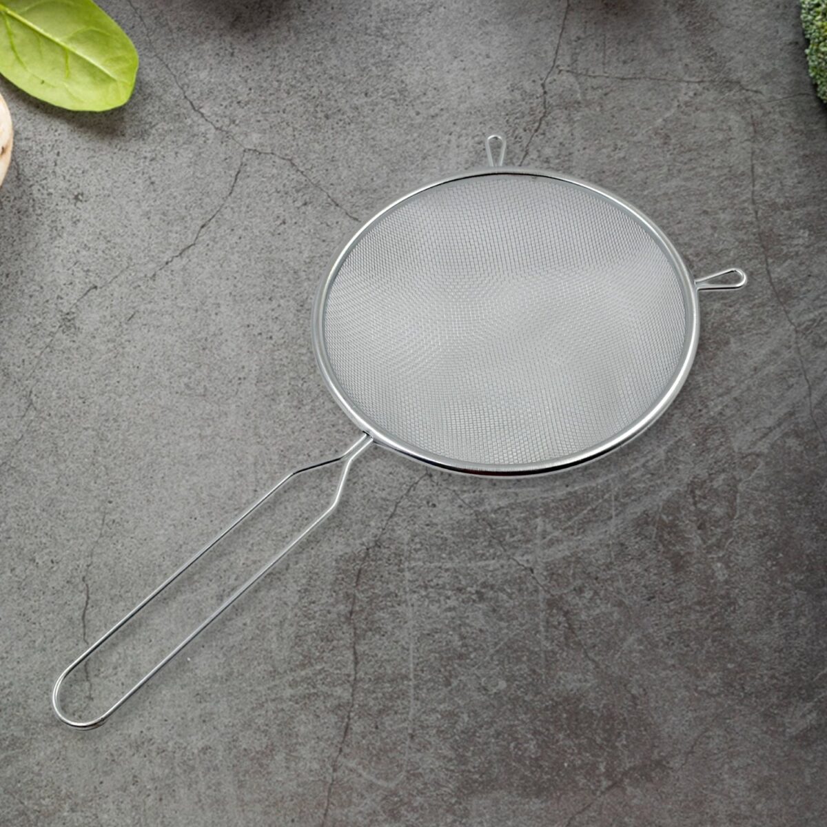 Big Mesh Strainer With Handle Stainless Steel Oil Straine, Mesh Sieve Strainer(1 Pc) - Image 4