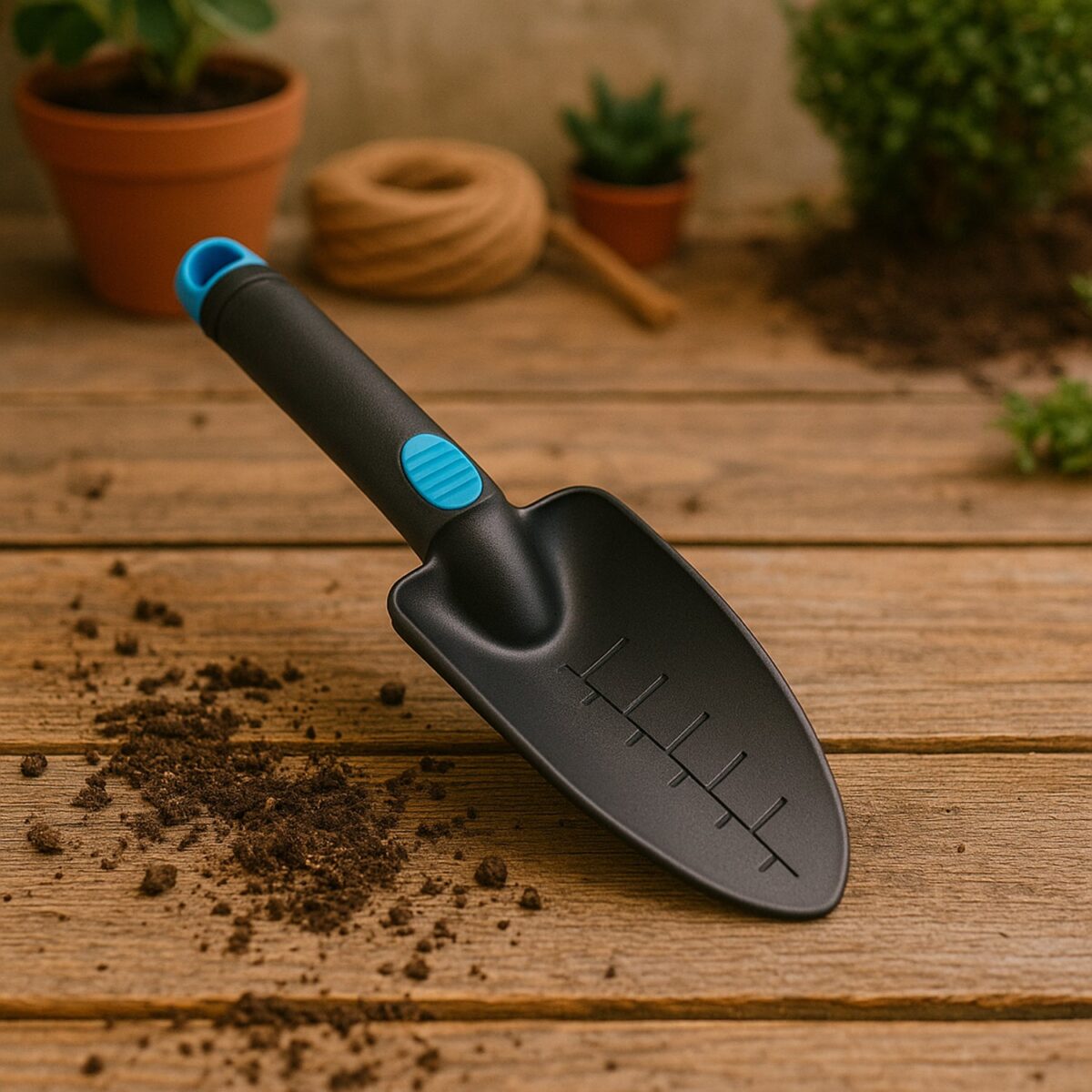 Plastic Heavy Duty Garden Hand Trowel with Measurement Marks (1 Pc) - Image 1