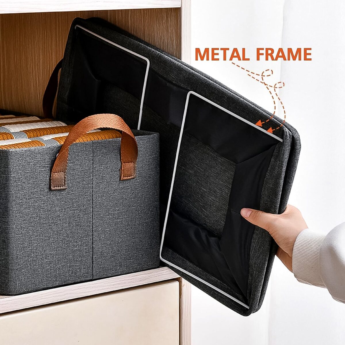 Foldable Cloth Storage Organizer Bag With Handles (46x27Cm1Pc) - Image 3