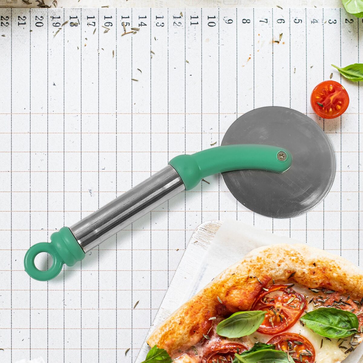 Kitchen Stainless Steel Wheel Pizza Cutter (1 pc) - Image 3