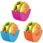 Silicone Burger Holder Snack Holder Reusable Burger Holder - Image 5