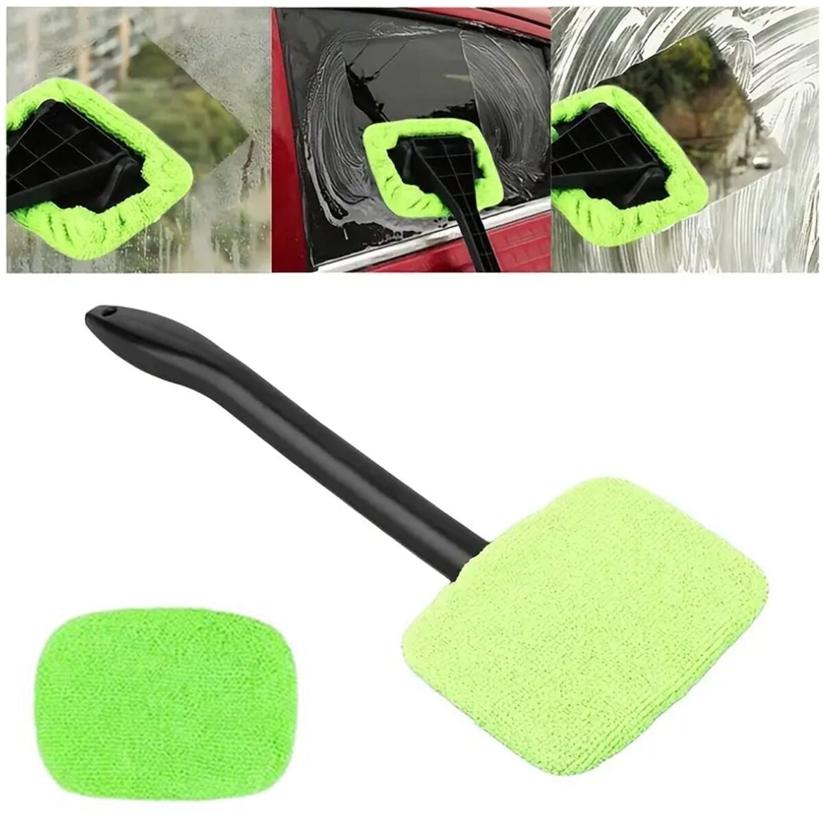 Windshield Clean Car Glass Cleaner Wiper With 1 Extra Microfiber Cloth (1 Pc / 38 Cm Long) - Image 1