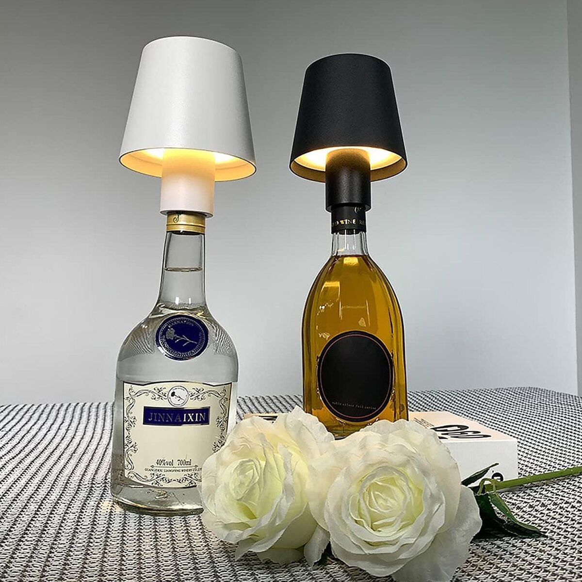 USB Rechargeable LED Bottle Lamp Ã¢â‚¬â€œ 3 Color Dimmable Wireless Table Light for Home & Bar (1 Pc) - Image 3