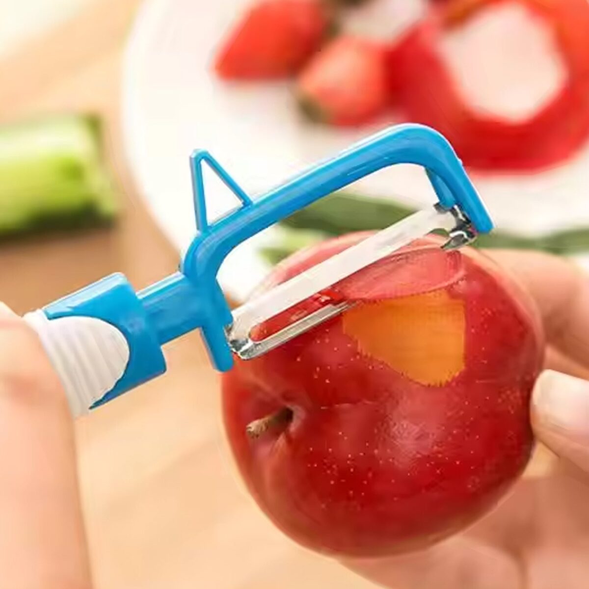 Multifunction Peeler Slicer with Plastic Handle (1 Pc / Mix Color) - Image 3