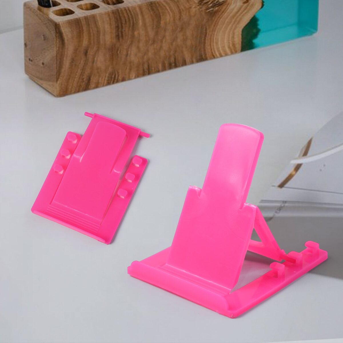 Adjustable Foldable Plastic Mobile Phone Stand Holder (1 Pc) - Image 4
