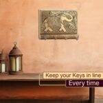 Wooden Key Holder for Home Decor Stylish Metal Gold Antique Elephant Design (1 Pc) - Image 6