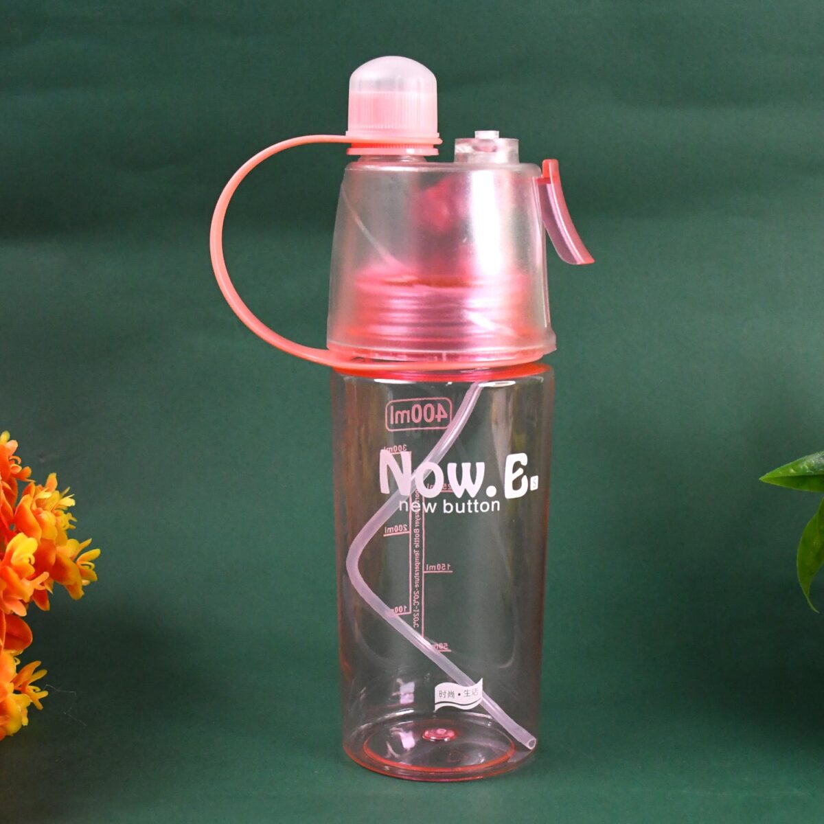 Plastic 2 In 1 Mist Spray Water Bottle (Multicolor / 400 ML / 1 Pc) - Image 1