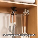 360Â° Rotating 6-Claw Hook â€“ Kitchen & Bathroom Organizer (1 Pc | White) - Image 4